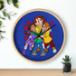 Triple Gratitude with Assorted Monsters Wall clock