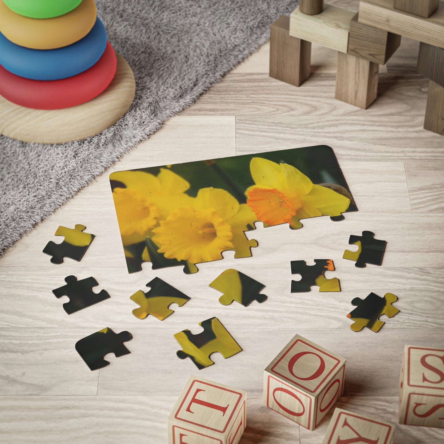 Flowers 10 Kids' Puzzle, 30-Piece