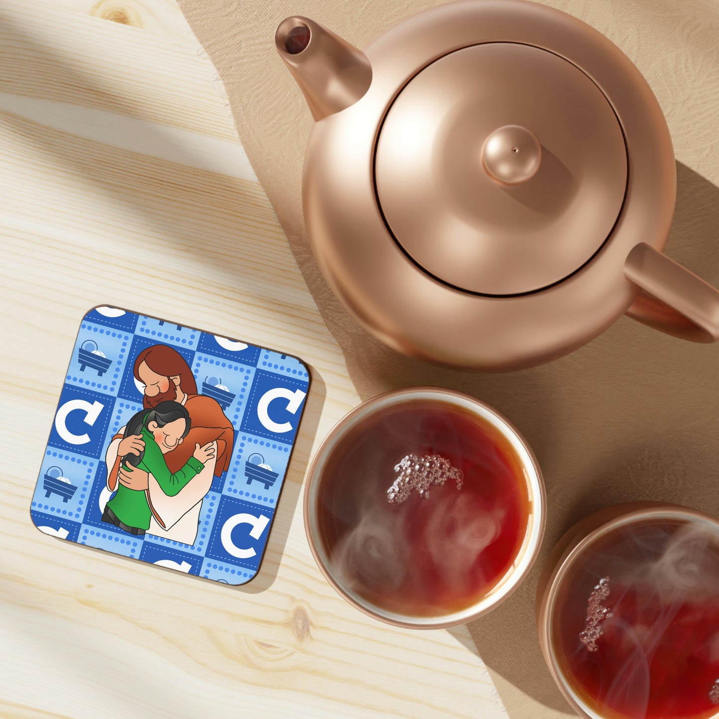 The Bible as Simple as ABC C Hardboard Back Coaster