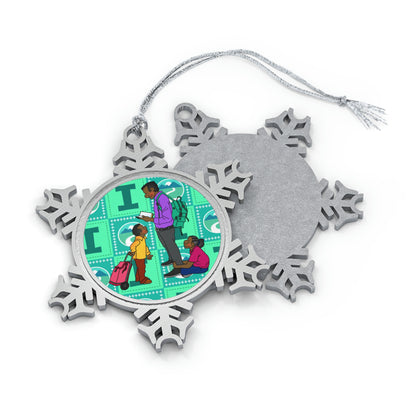 The Bible as Simple as ABC I Pewter Snowflake Ornament