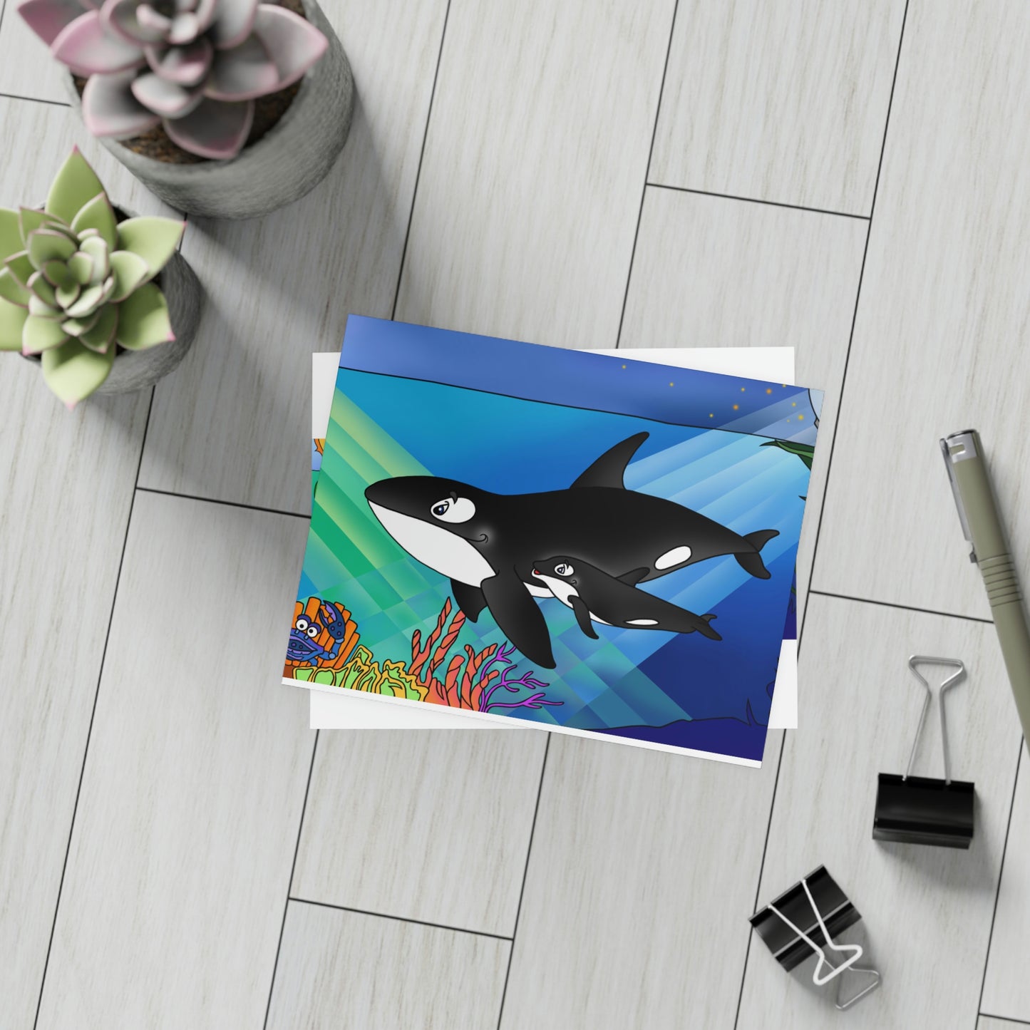 Orcas Greeting Card Bundles (envelopes not included)