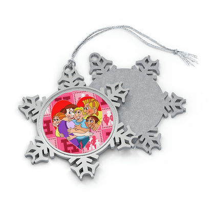 The Bible as Simple as ABC H Pewter Snowflake Ornament