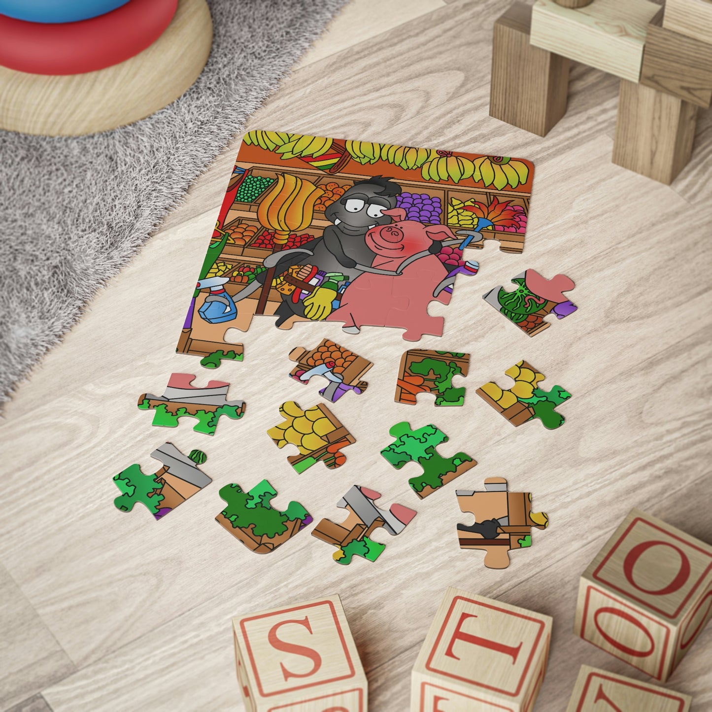 Anansi and the Market Pig Kids' Puzzle, 30-Piece