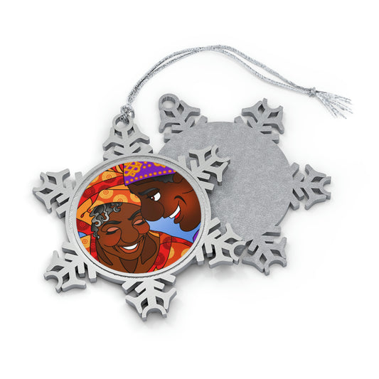 The Paramount Chief and One Wise Woman Pewter Snowflake Ornament